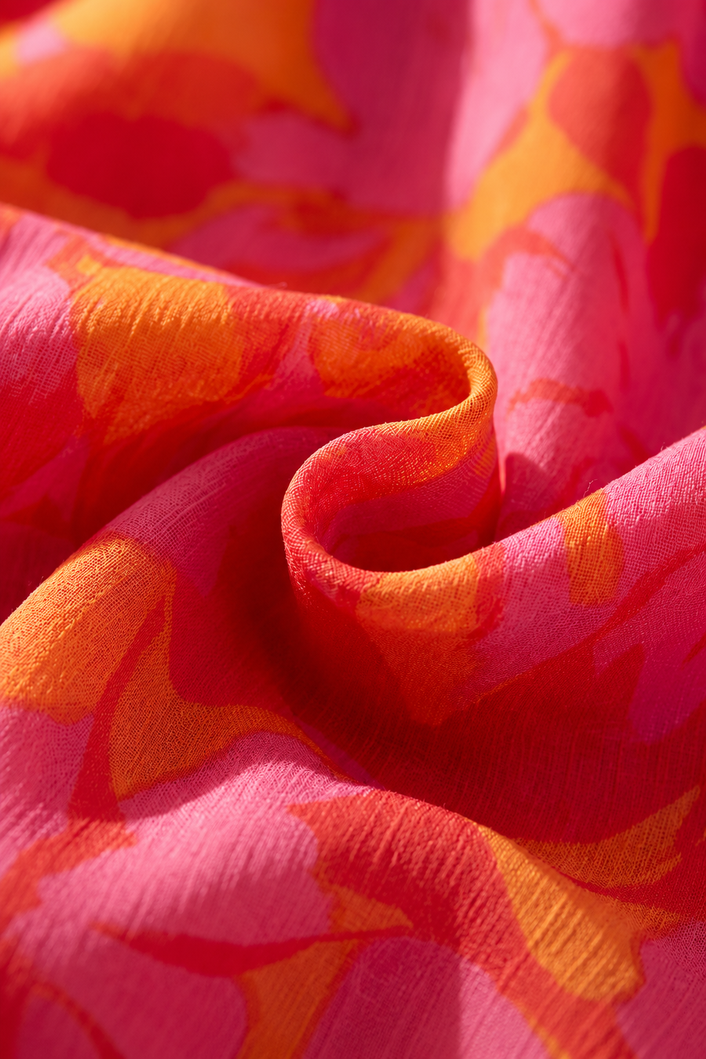Olympe – Robe fluide rose et orange