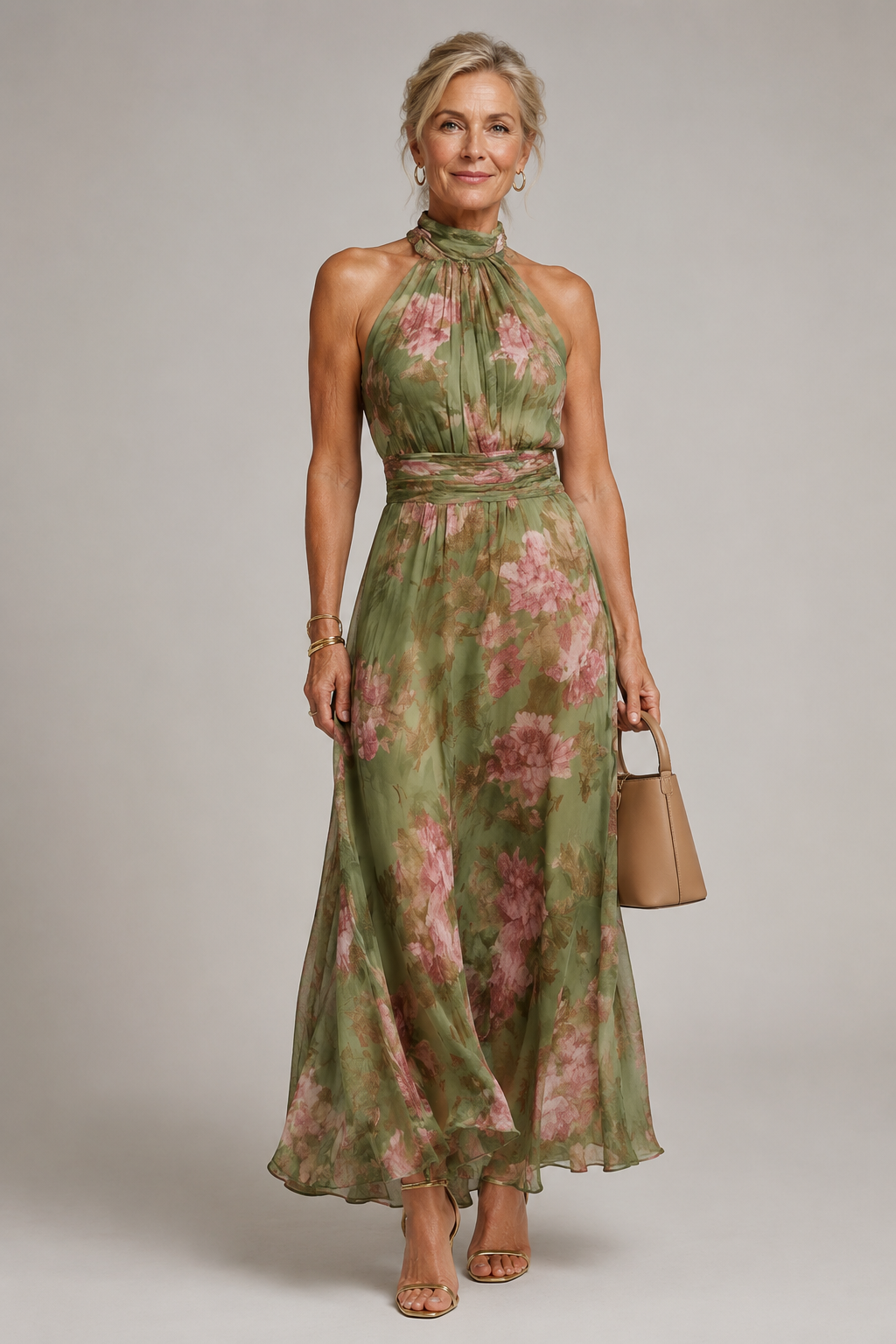 Julie – Robe fleurie à col dos-nu