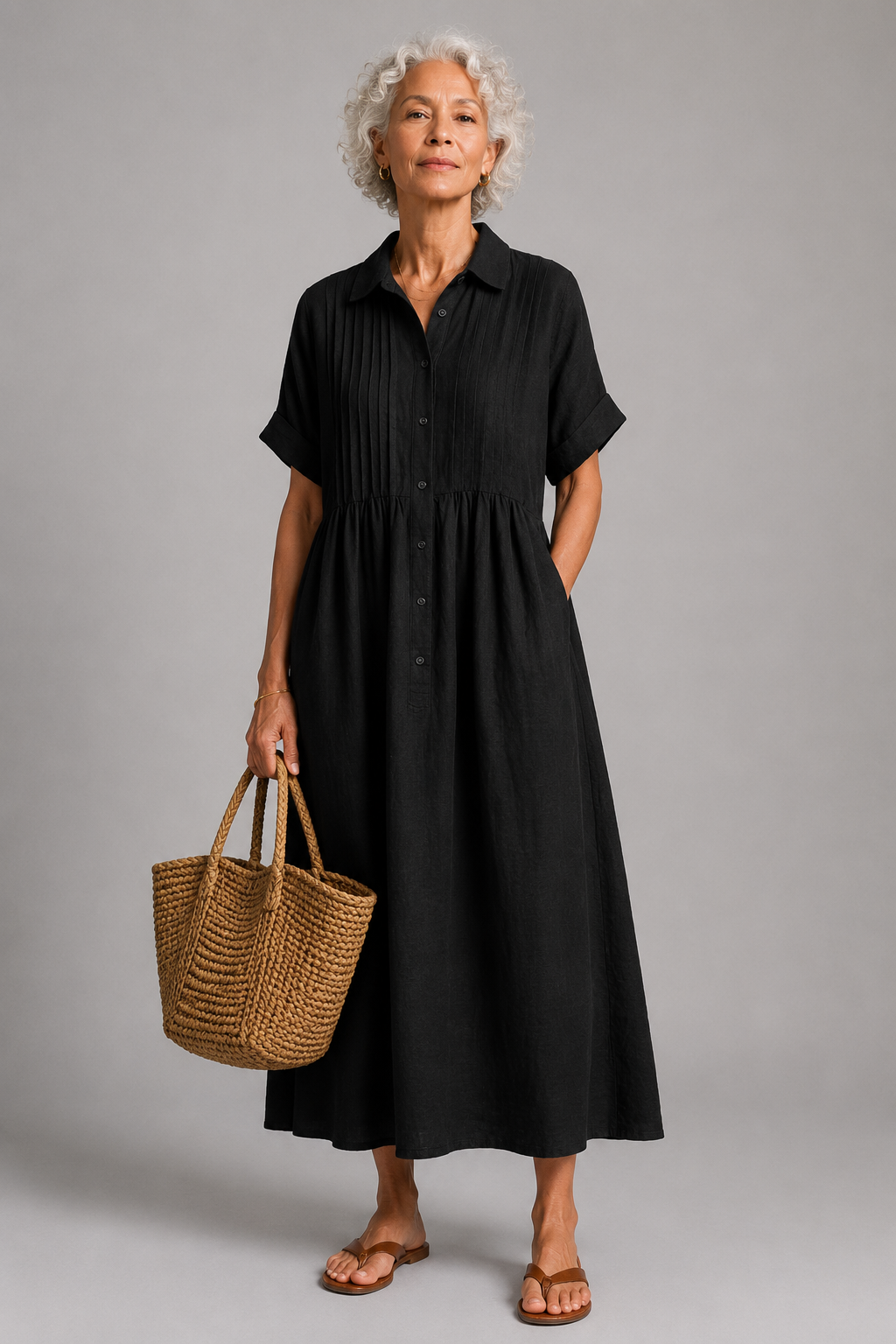 Océane – Robe longue d’été bleue
