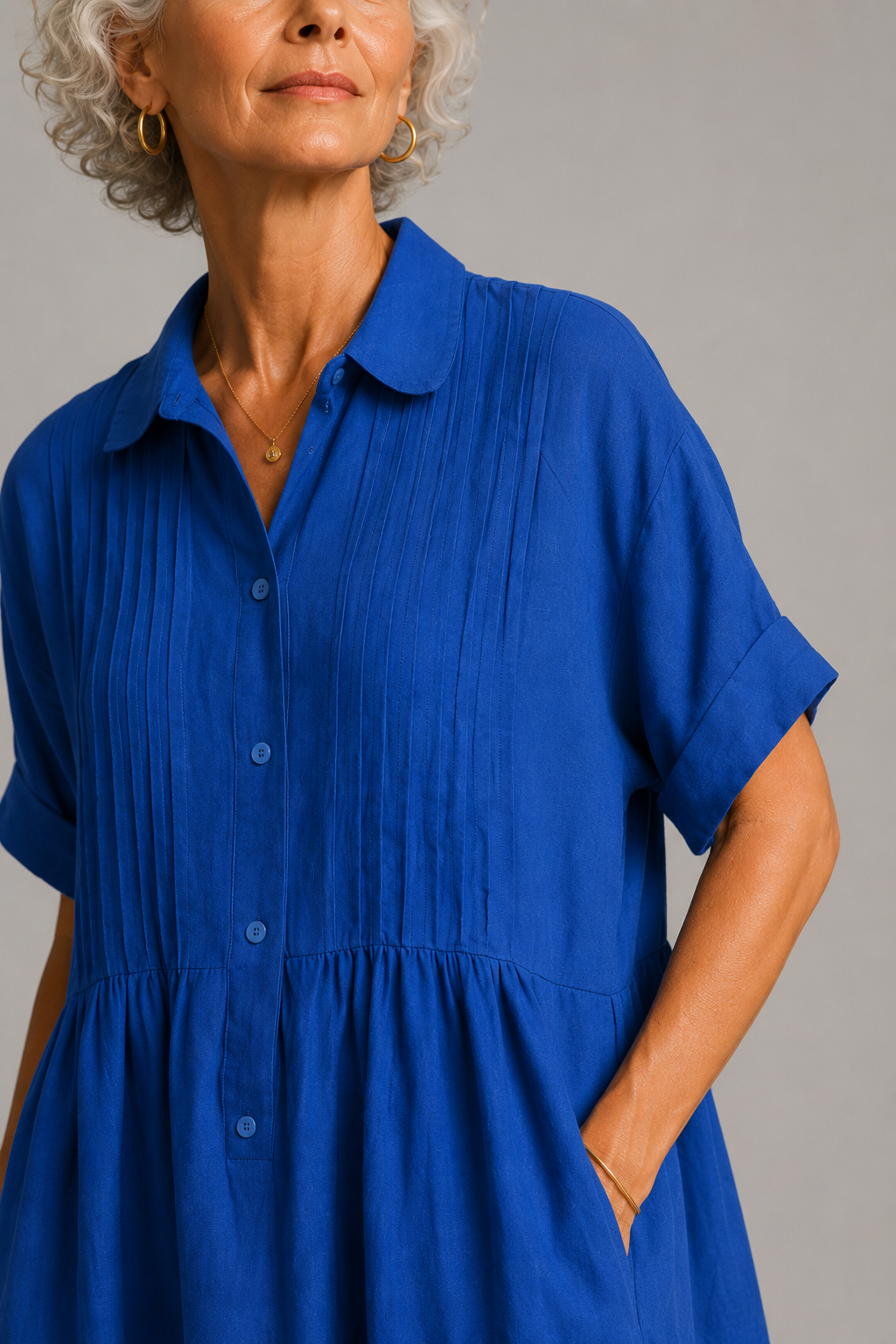 Océane – Robe longue d’été bleue